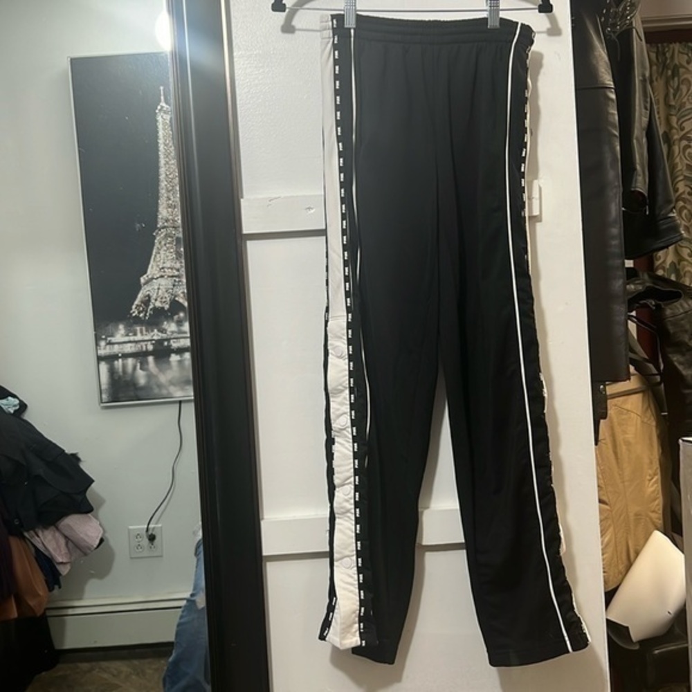 Victoria’s Secret pink, black and white breakaway pants size small